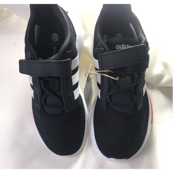 ADIDAS RACER TR21 K Boys Sz 13 K Big Boy Black/White/Ink Mesh Running Shoes - Picture 10 of 13